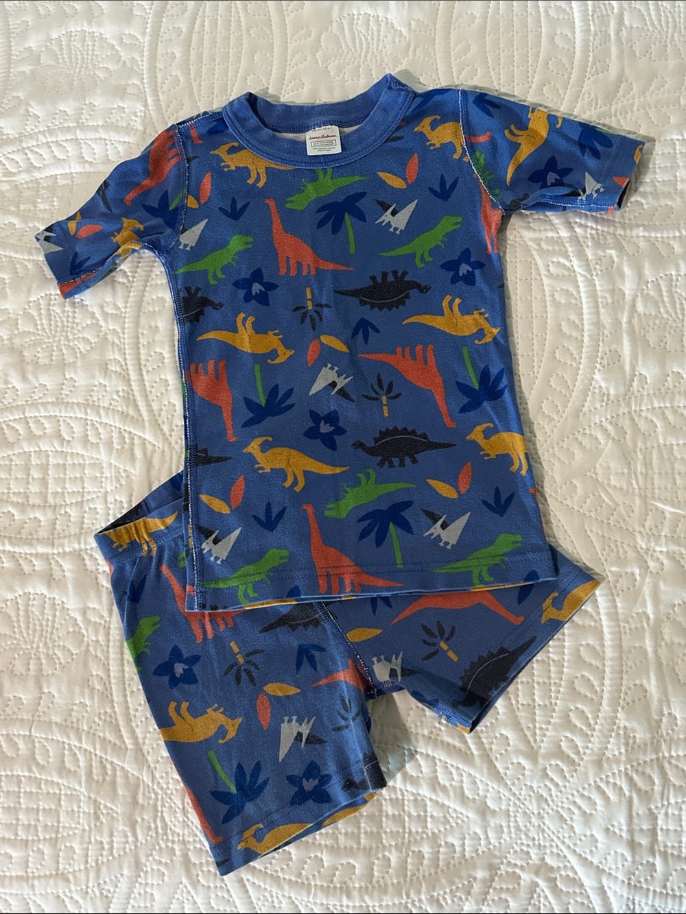 HANNA ANDERSSON Toddler Dinosaur Two-Piece Pajama Set Sz: US 6-7